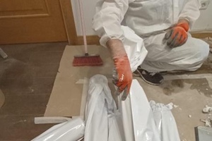 Quitar bajantes de uralita y amianto
